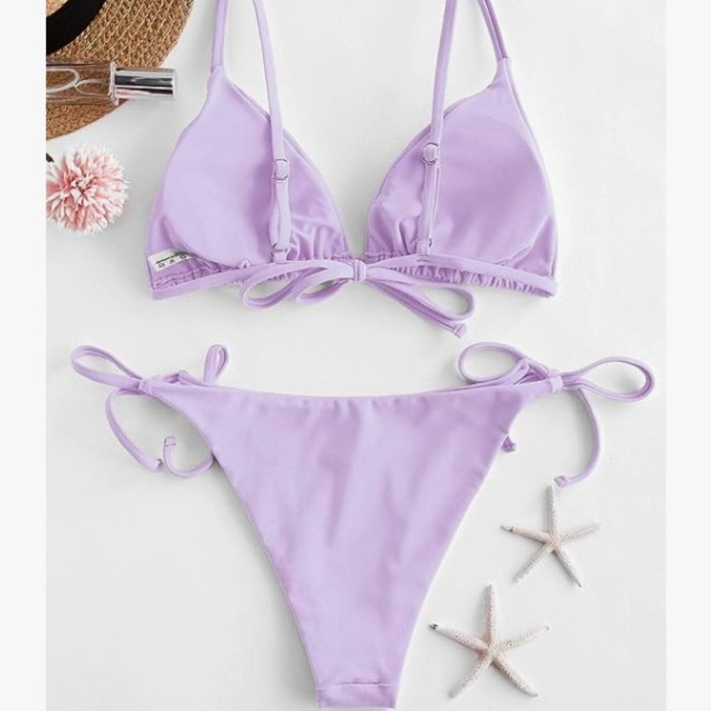 Lavender Zaful String Bikini - XL - Picture 4 of 6